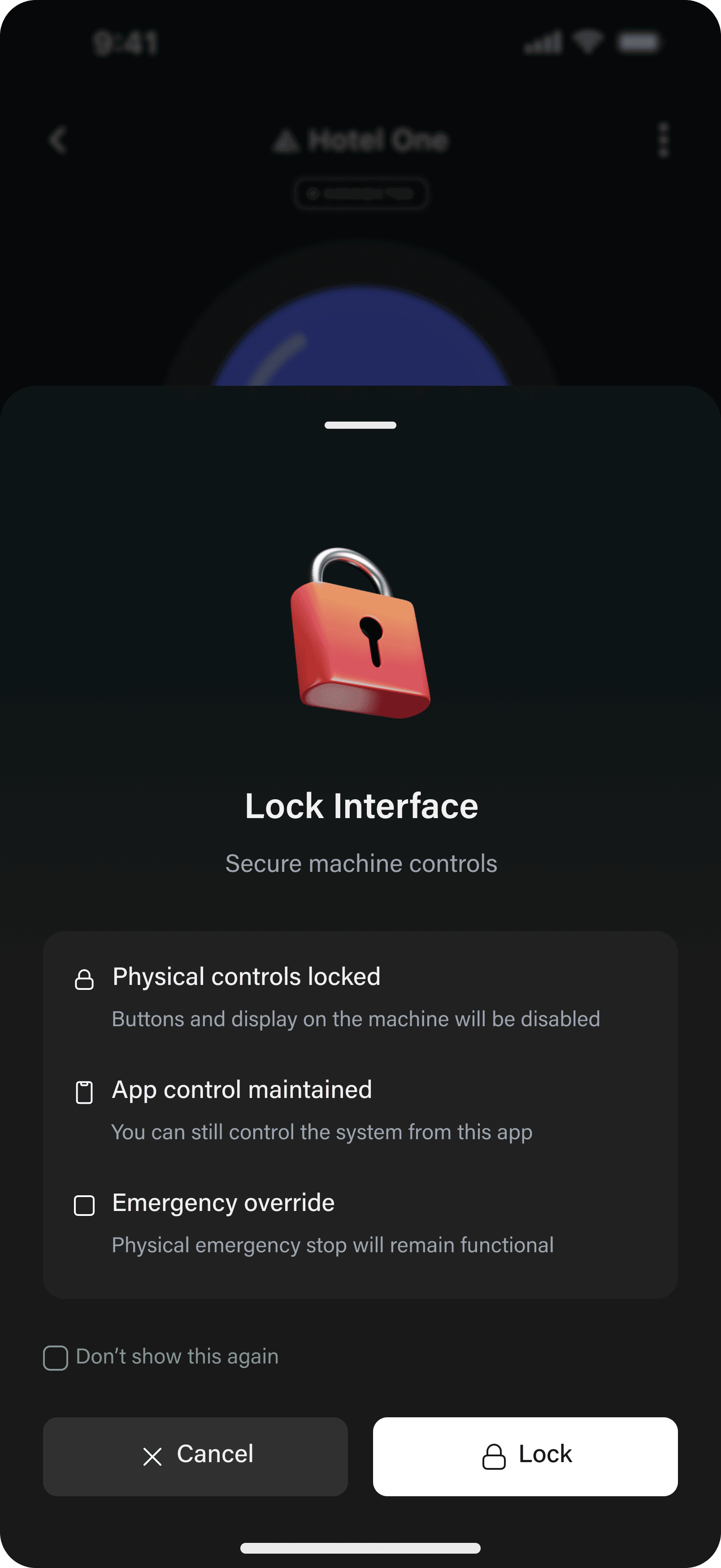 Lock interface confirmation sheet with three-point safety checklist